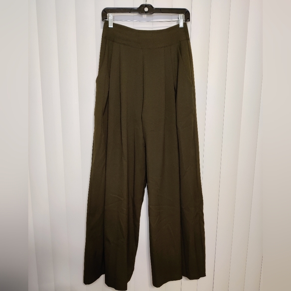 Mango Pants - Mango army green wide leg trouser Woman's size small